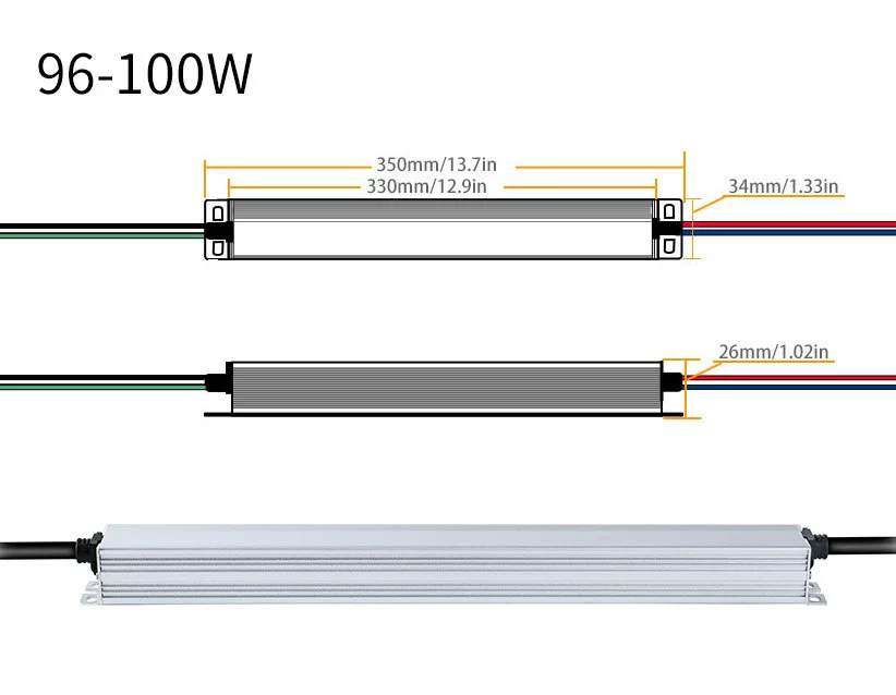 30-100W五合一防水調(diào)光電源0-10V 12V/24/36V/48V